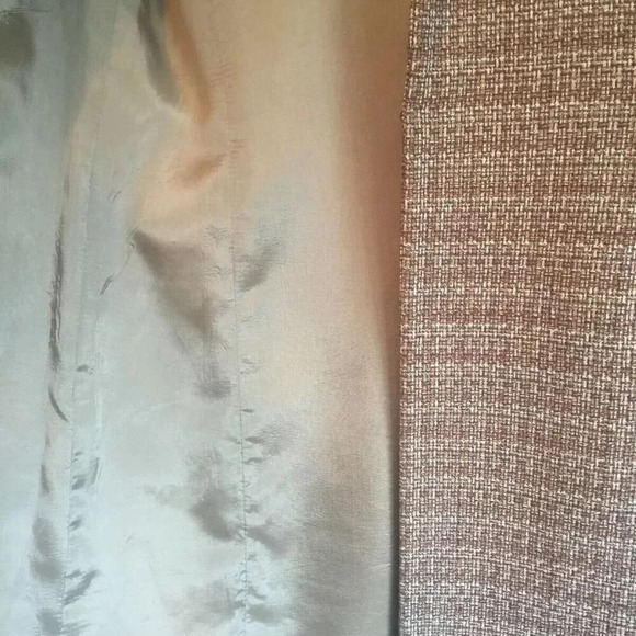 LE SUIT Women Fully Lined Front Open Hounds-Tooth Pattern Brown Jacket Size 8 - Picture 5 of 7